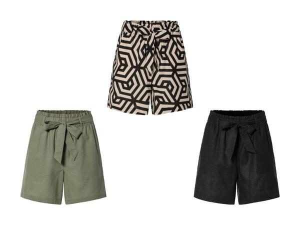 Shorts en lin paperbag