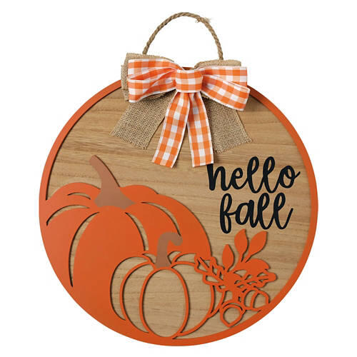 Indoor/Outdoor Circle Sign - Hello Fall