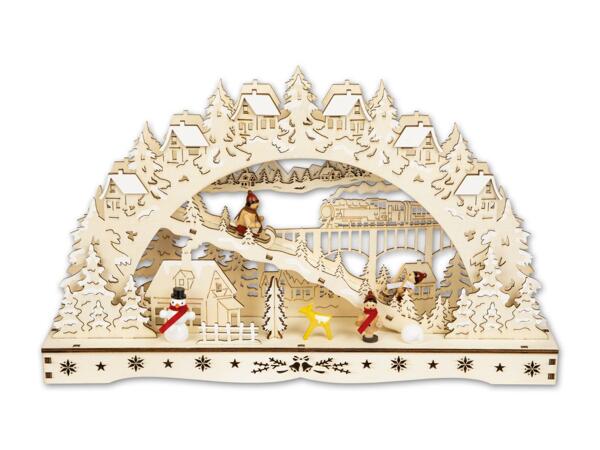 LED-Holz-Weihnachtsdorf
