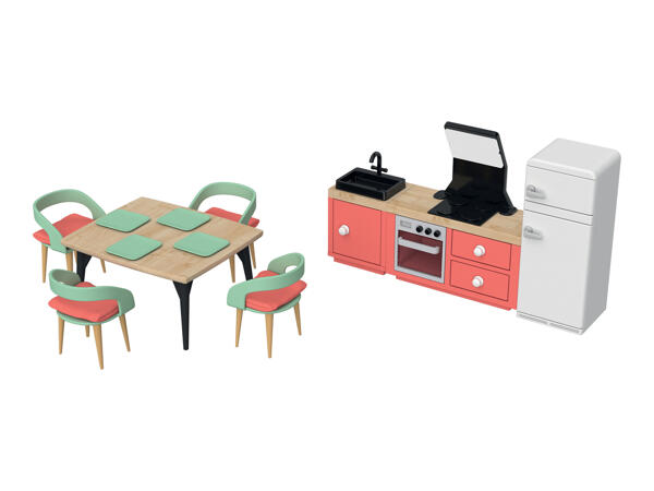 Miniature furniture set or character set for doll house