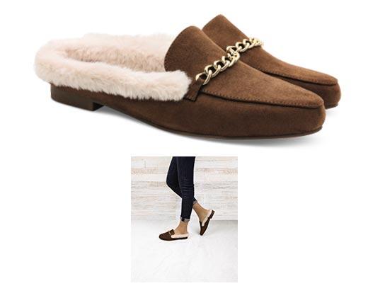 Serra 
 Ladies' Faux Fur-Lined Mules