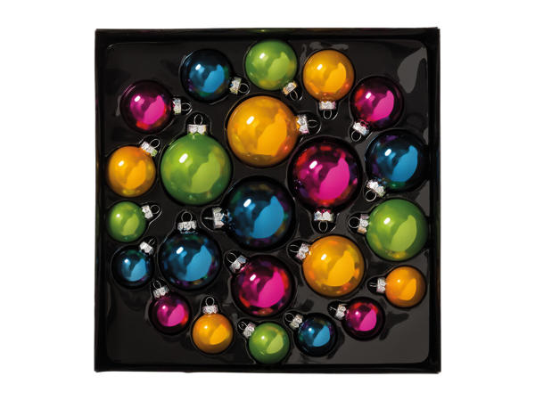 Melinera Large Premium Glass Bauble Set