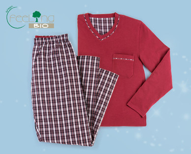 GREEN FEELING BIO Herren-Pyjama, Baumwolle (Bio)