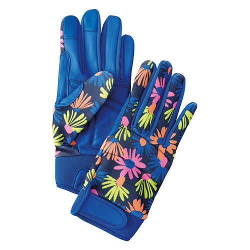 Touchscreen Gardening Gloves - Floral, XL