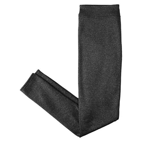 Ladies Fleece Lined Leggings - Dark Gray, L
