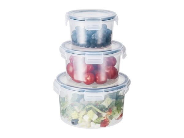 Silvercrest Round Food Storage Container Set - 3 Piece Set