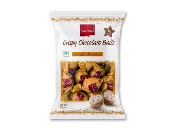 FAVORINA Fyldte chokoladekugler med knas