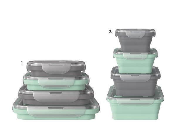 Boîtes de conservation pliables, set de 4