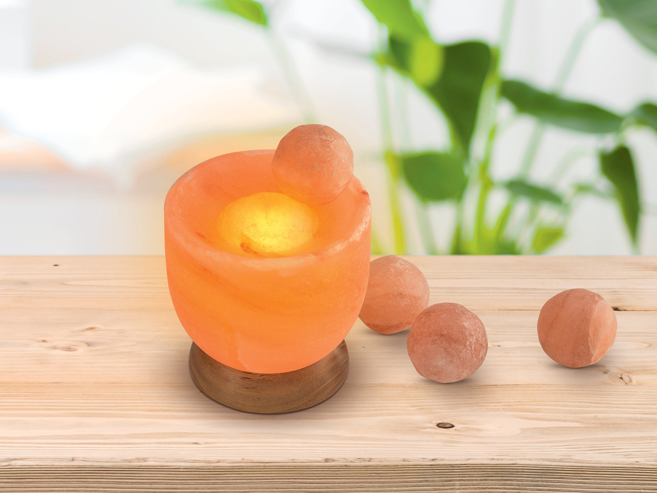 Illuminated Salt Crystal Bowl