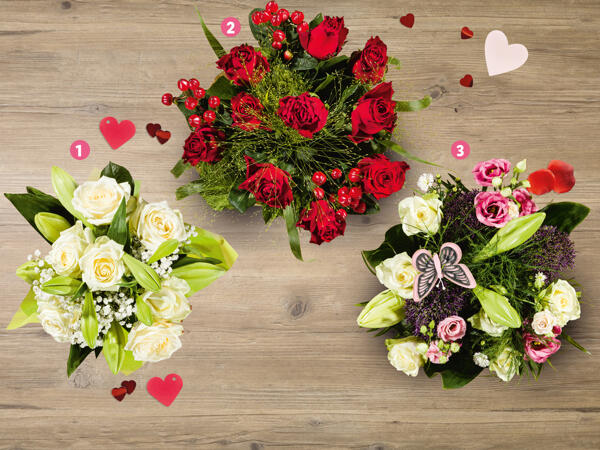 Rosen-Lilien-Strauß Exklusiv/Rosenstrauß Exklusiv/Muttertagsstrauß Exklusiv