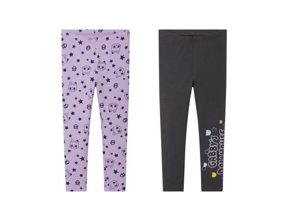 Girls' leggings, 2 pairs "Gabby's Dollhouse, Paw Patrol"