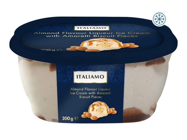Italiamo Almond Flavour Liqueur Ice Cream With Amaretti Biscuit Pieces