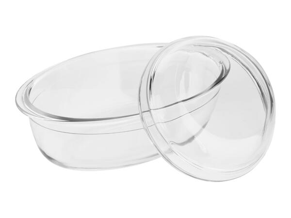Silvercrest Glass Oval Casserole Dish With Lid