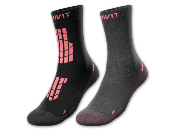 Damen/Herren Wandersocken, 2 Paar