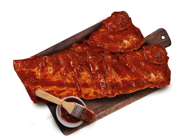 Frische BBQ-Ribs mariniert