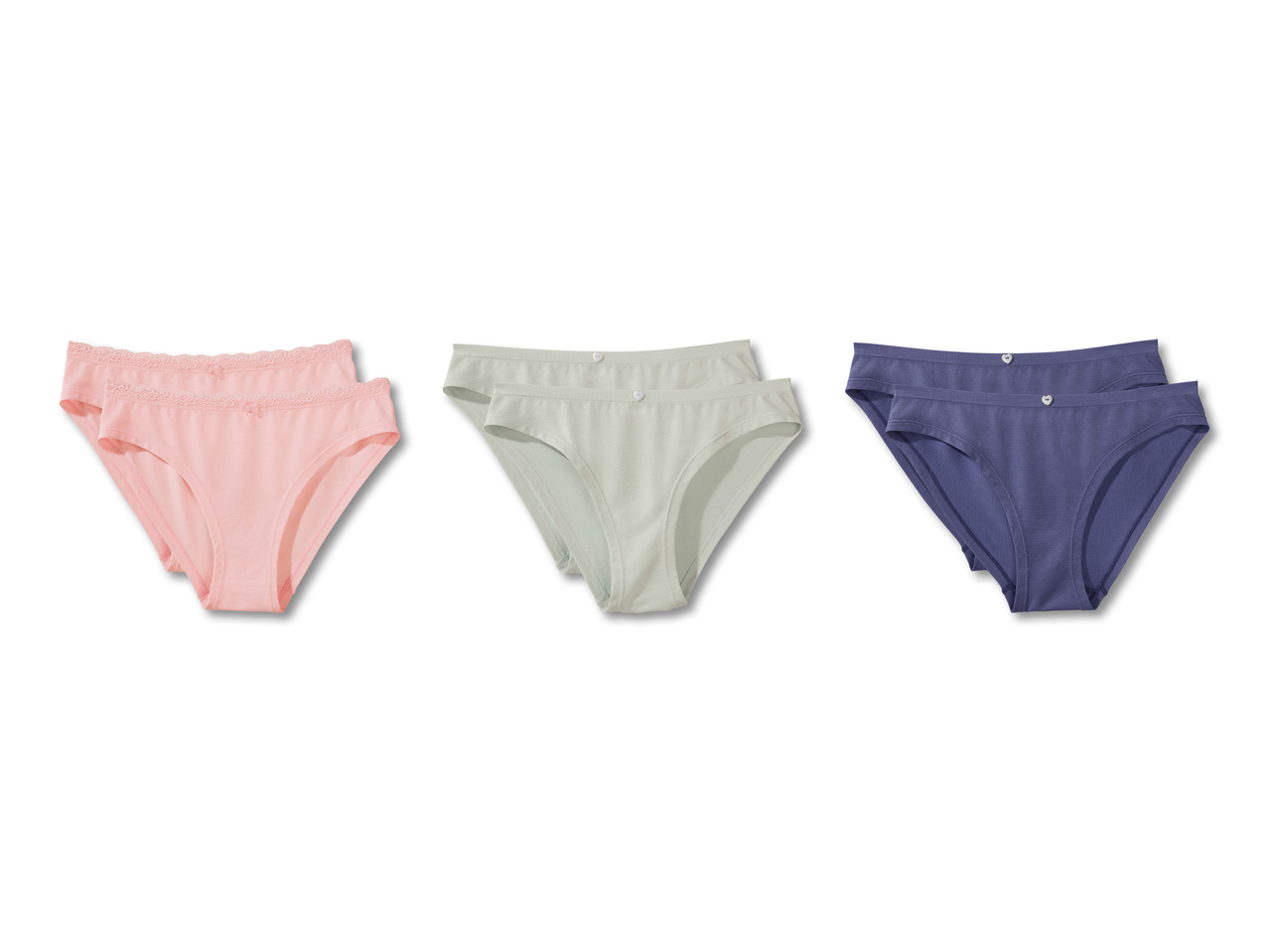 Slips taille basse, lot de 21