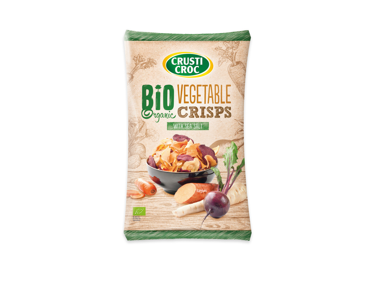 Ekologiska rotfruktschips