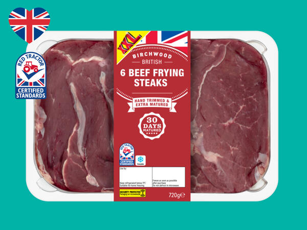 Birchwood 6 British 30-Day Matured Beef Frying Steaks