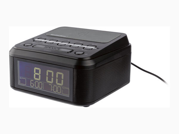 Silvercrest Bluetooth Alarm Clock Radio with Qi Charging