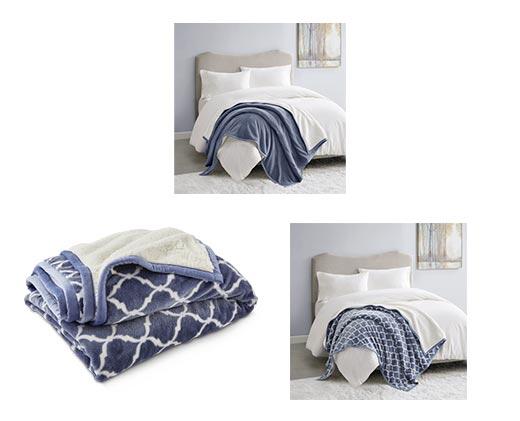 Huntington Home 
 60" x 70" Velvet Plush Sherpa Throw