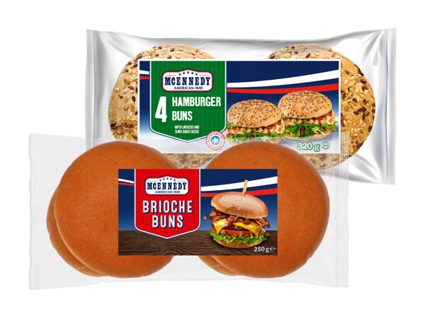 Brioche Buns oder Mehrkornbrötchen 4er
