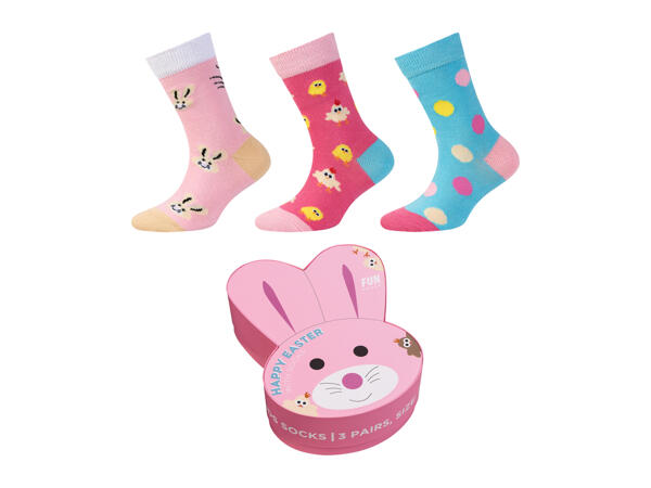 Kids' Fun Easter Socks - 3 Pack