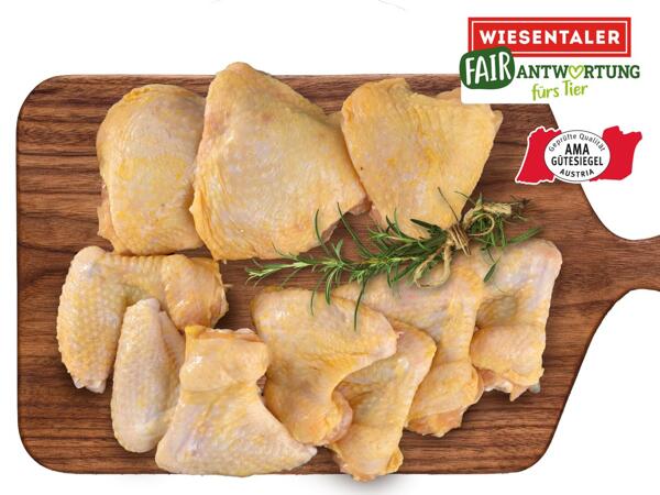 Frische Maishendl Oberkeulen oder Flügerl