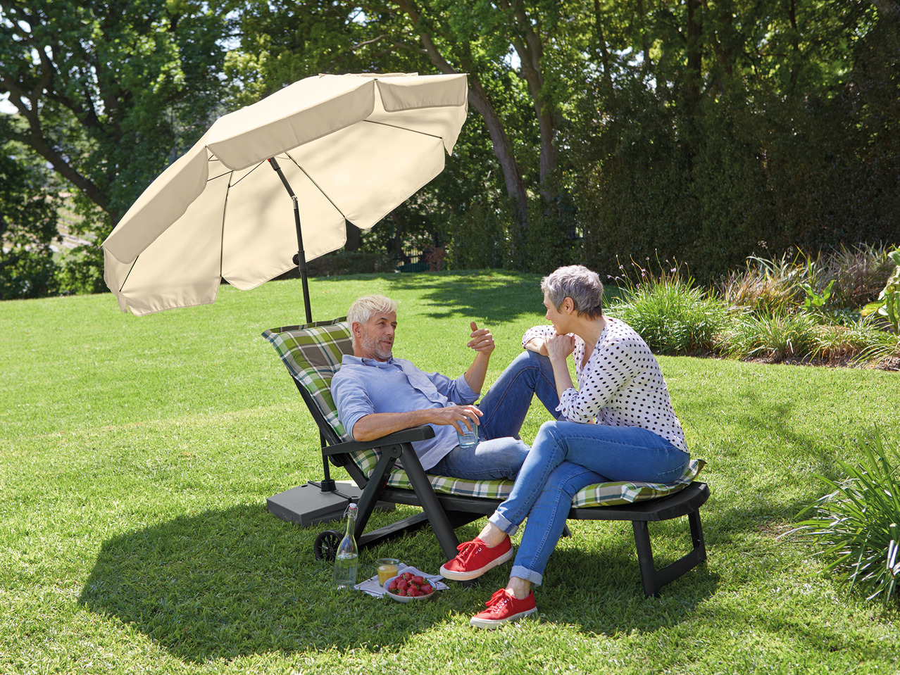 Florabest Folding Sunlounger1