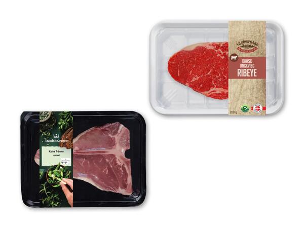 DANISH CROWN/​VILSTRUPGÅRD Ribeyesteak eller T-bone