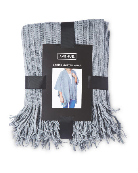 Avenue Grey Ladies' Knitted Wrap