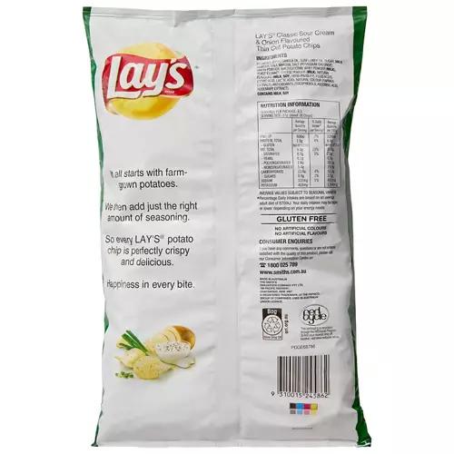 Sour Cream & Onion Chips 175g