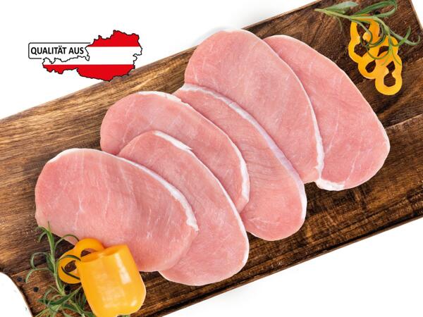 Frische Minutensteaks vom Schwein