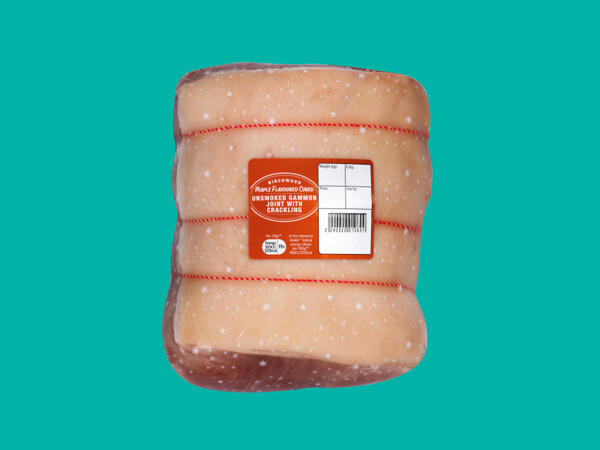 Birchwood Maple Flavoured Cured Unsmoked Gammon Joint with Crackling