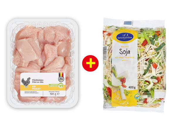Dés de filet de poulet