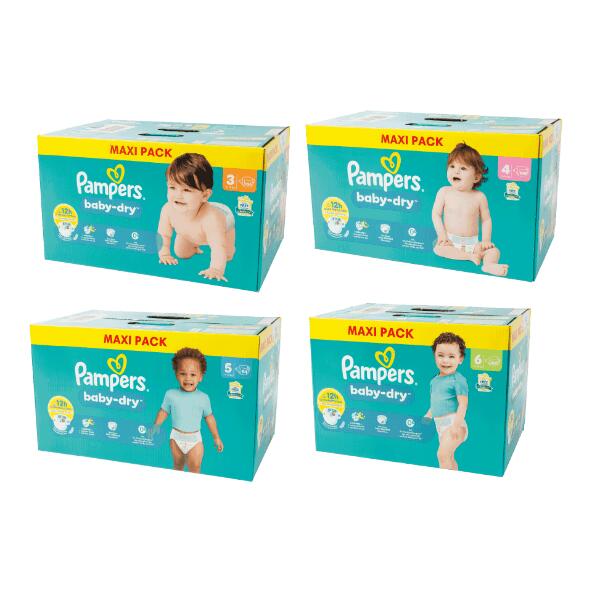 PAMPERS(R) 				Couches baby-dry, maxi pack