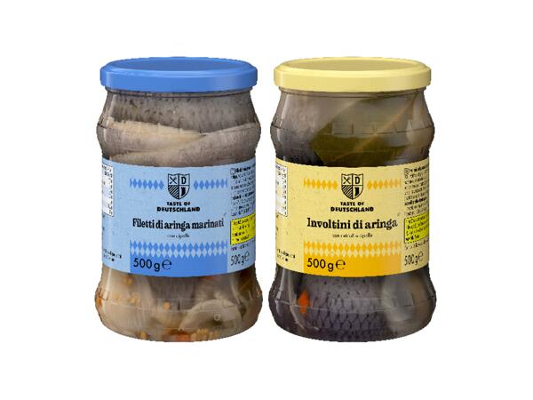 Herring fillets or rolls