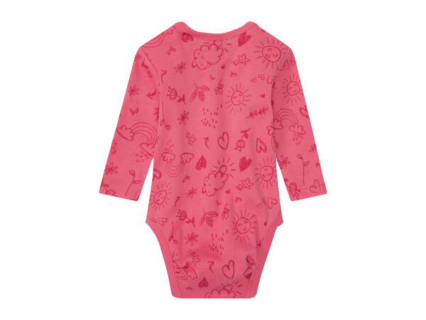 Lupilu Baby Long - Sleeve Bodysuits - 3 pack