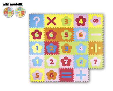 MY LIVING STYLE Tappeto puzzle per bambini, 24 pezzi