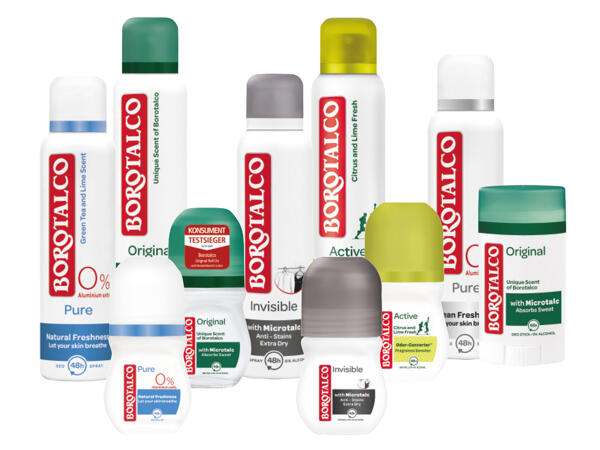 Borotalco Deo Spray, Roll On oder Stick