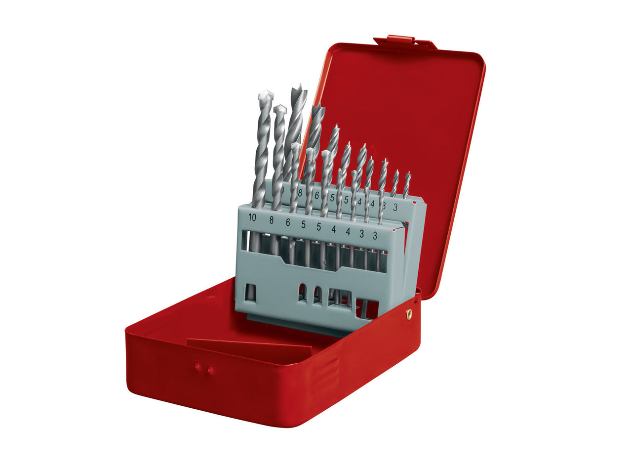 Metal Drill Bit Set, 19 pieces or Wood and Masonry Drill Bit Set, 18 pieces