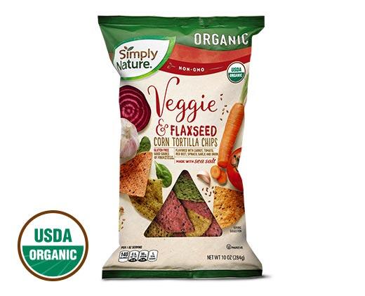 Simply Nature 
 Organic Veggie & Flaxseed Corn Tortilla Chips