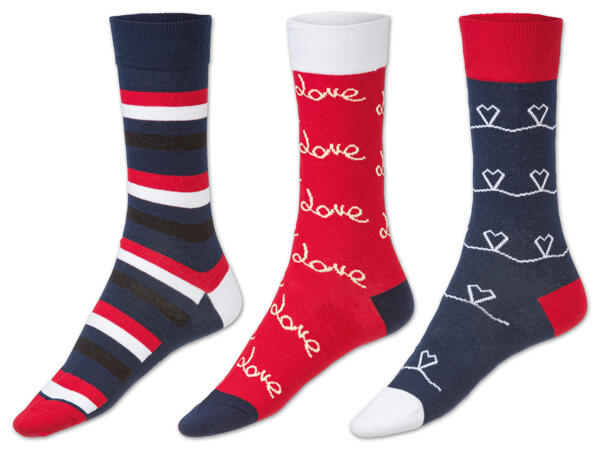 FUN Socks™ Damen/​Herren Socken-Geschenkbox, 3 Paar