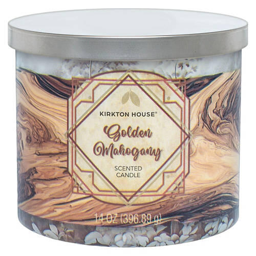 3 Wick Scented Candle - Golden Mahogany, 14 oz