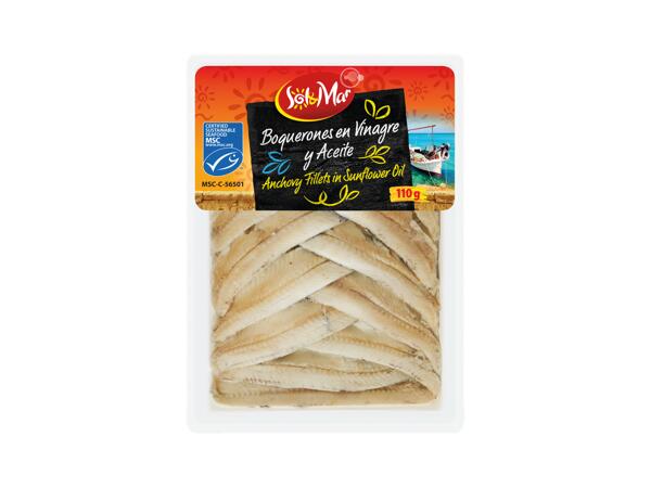 Anchovy Fillets with Sunflower Oil