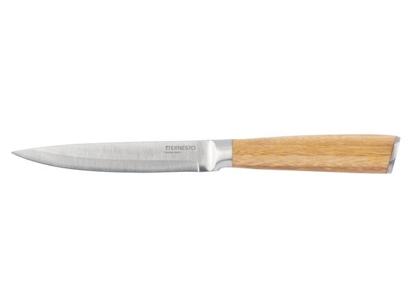 Knife with Bamboo or Steel Handle