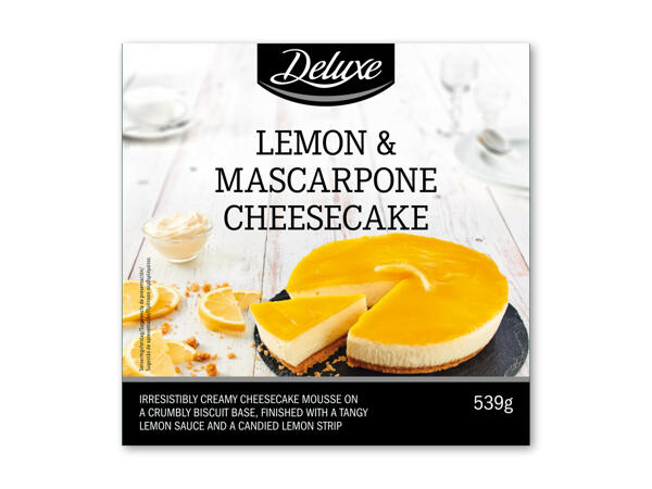 Cheesecake overtrukket med citronsauce