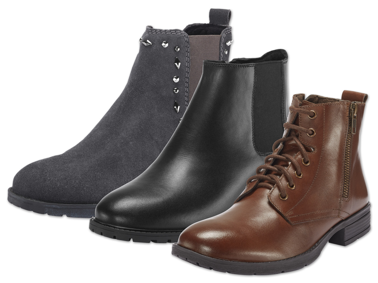 FOOTFLEXX(R) Damen Leder-Stiefeletten1