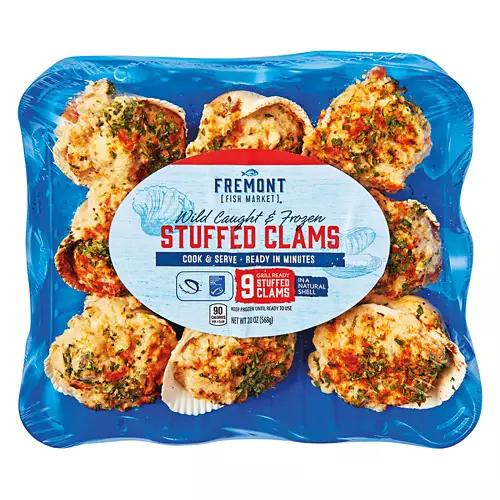 Grilled Ready Stuffed Clams, 9 count
