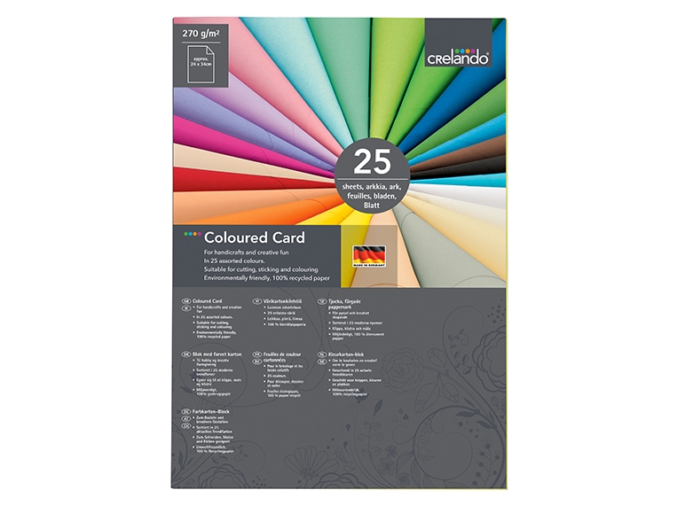 Papier ou carton coloré