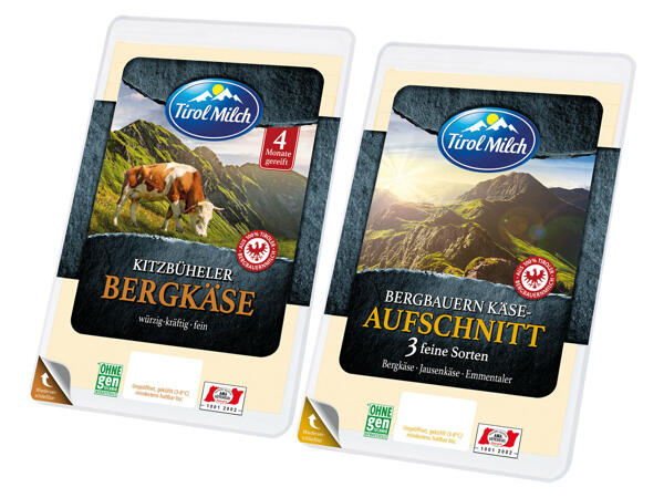 Tirol Milch Tiroler Scheibentrio, Bergkäse oder Bergtilsiter
